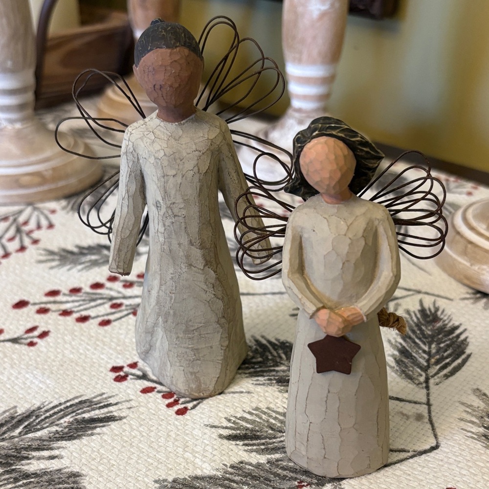 Willow Tree Angel Figurines with Wire Wings $15 for both